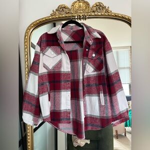 Plaid shirt jacket